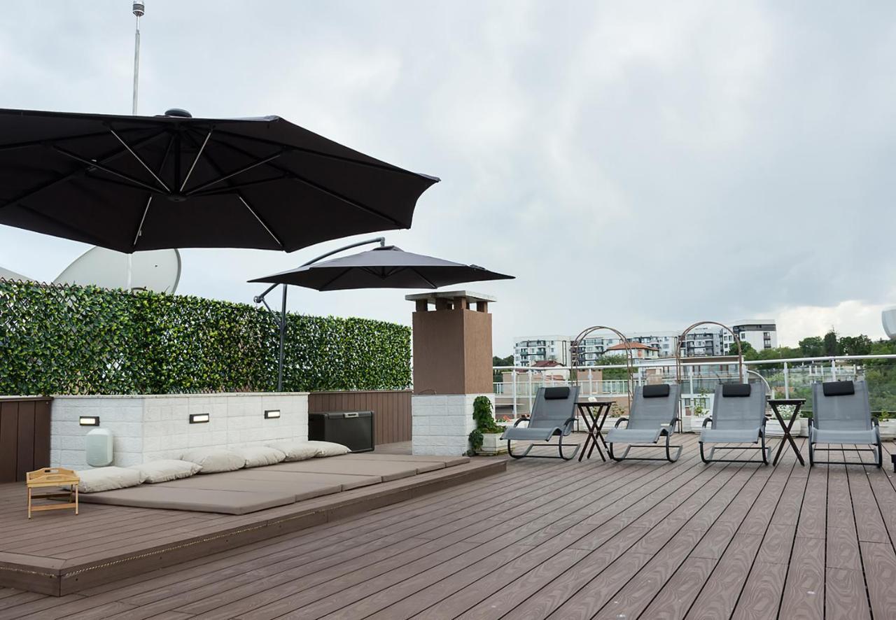 Ferienwohnung Under The Stars - Lux Penthouse With Pool And Terrace By Flat Mаnager Saints Constantine and Helena Exterior foto